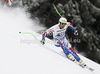Joham Clarey of France skiing in men downhill race of Audi FIS Alpine skiing World cup in Garmisch-Partenkirchen, Germany. Men downhill race of Audi FIS Alpine skiing World cup, was held in Garmisch-Partenkirchen, Germany, on Saturday, 28th of January 2012.
