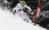 Klaus Kroell of Austria skiing in men downhill race of Audi FIS Alpine skiing World cup in Garmisch-Partenkirchen, Germany. Men downhill race of Audi FIS Alpine skiing World cup, was held in Garmisch-Partenkirchen, Germany, on Saturday, 28th of January 2012.
