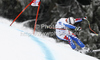 David Poisson of France skiing in men downhill race of Audi FIS Alpine skiing World cup in Garmisch-Partenkirchen, Germany. Men downhill race of Audi FIS Alpine skiing World cup, was held in Garmisch-Partenkirchen, Germany, on Saturday, 28th of January 2012.

