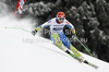 Andrej Krizaj of Slovenia skiing in men downhill race of Audi FIS Alpine skiing World cup in Garmisch-Partenkirchen, Germany. Men downhill race of Audi FIS Alpine skiing World cup, was held in Garmisch-Partenkirchen, Germany, on Saturday, 28th of January 2012.
