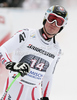 Reichelt Hannes of Austria reacts in finish of men downhill race of Audi FIS Alpine skiing World cup in Garmisch-Partenkirchen, Germany. Men downhill race of Audi FIS Alpine skiing World cup, was held in Garmisch-Partenkirchen, Germany, on Saturday, 28th of January 2012.

