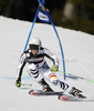Viktoria Rebensburg of Germany skiing in first run of women giant slalom race of Audi FIS Alpine skiing World cup in Ofterschwang, Germany. Women giant slalom race of Audi FIS Alpine skiing World cup, which replaced canceled race of Soldeau, Andora, was held in Ofterschwang, Germany, on Friday, 2nd of March 2012.
