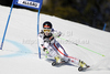 Elisabeth Goergl of Austria skiing in first run of women giant slalom race of Audi FIS Alpine skiing World cup in Ofterschwang, Germany. Women giant slalom race of Audi FIS Alpine skiing World cup, which replaced canceled race of Soldeau, Andora, was held in Ofterschwang, Germany, on Friday, 2nd of March 2012.
