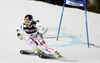 Elisabeth Goergl of Austria skiing in first run of women giant slalom race of Audi FIS Alpine skiing World cup in Ofterschwang, Germany. Women giant slalom race of Audi FIS Alpine skiing World cup, which replaced canceled race of Soldeau, Andora, was held in Ofterschwang, Germany, on Friday, 2nd of March 2012.
