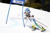 Denise Karbon of Italy skiing in first run of women giant slalom race of Audi FIS Alpine skiing World cup in Ofterschwang, Germany. Women giant slalom race of Audi FIS Alpine skiing World cup, which replaced canceled race of Soldeau, Andora, was held in Ofterschwang, Germany, on Friday, 2nd of March 2012.
