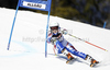 Taina Barioz of France skiing in first run of women giant slalom race of Audi FIS Alpine skiing World cup in Ofterschwang, Germany. Women giant slalom race of Audi FIS Alpine skiing World cup, which replaced canceled race of Soldeau, Andora, was held in Ofterschwang, Germany, on Friday, 2nd of March 2012.
