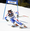 Taina Barioz of France skiing in first run of women giant slalom race of Audi FIS Alpine skiing World cup in Ofterschwang, Germany. Women giant slalom race of Audi FIS Alpine skiing World cup, which replaced canceled race of Soldeau, Andora, was held in Ofterschwang, Germany, on Friday, 2nd of March 2012.
