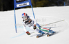 Manuela Moelgg of Italy skiing in first run of women giant slalom race of Audi FIS Alpine skiing World cup in Ofterschwang, Germany. Women giant slalom race of Audi FIS Alpine skiing World cup, which replaced canceled race of Soldeau, Andora, was held in Ofterschwang, Germany, on Friday, 2nd of March 2012.
