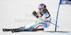 Manuela Moelgg of Italy skiing in first run of women giant slalom race of Audi FIS Alpine skiing World cup in Ofterschwang, Germany. Women giant slalom race of Audi FIS Alpine skiing World cup, which replaced canceled race of Soldeau, Andora, was held in Ofterschwang, Germany, on Friday, 2nd of March 2012.
