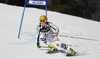 Lena Duerr of Germany skiing in first run of women giant slalom race of Audi FIS Alpine skiing World cup in Ofterschwang, Germany. Women giant slalom race of Audi FIS Alpine skiing World cup, which replaced canceled race of Soldeau, Andora, was held in Ofterschwang, Germany, on Friday, 2nd of March 2012.
