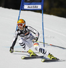 Lena Duerr of Germany skiing in first run of women giant slalom race of Audi FIS Alpine skiing World cup in Ofterschwang, Germany. Women giant slalom race of Audi FIS Alpine skiing World cup, which replaced canceled race of Soldeau, Andora, was held in Ofterschwang, Germany, on Friday, 2nd of March 2012.
