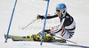 Veronique Hronek of Germany skiing in first run of women giant slalom race of Audi FIS Alpine skiing World cup in Ofterschwang, Germany. Women giant slalom race of Audi FIS Alpine skiing World cup, which replaced canceled race of Soldeau, Andora, was held in Ofterschwang, Germany, on Friday, 2nd of March 2012.
