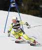 Lotte Smiseth Sejersted of Norway skiing in first run of women giant slalom race of Audi FIS Alpine skiing World cup in Ofterschwang, Germany. Women giant slalom race of Audi FIS Alpine skiing World cup, which replaced canceled race of Soldeau, Andora, was held in Ofterschwang, Germany, on Friday, 2nd of March 2012.
