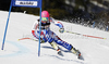 Anne-Sophie Barthet of France skiing in first run of women giant slalom race of Audi FIS Alpine skiing World cup in Ofterschwang, Germany. Women giant slalom race of Audi FIS Alpine skiing World cup, which replaced canceled race of Soldeau, Andora, was held in Ofterschwang, Germany, on Friday, 2nd of March 2012.
