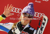 Second placed Tina Maze of Slovenia celebrates her medal won in women giant slalom race of Audi FIS Alpine skiing World cup in Ofterschwang, Germany. Women giant slalom race of Audi FIS Alpine skiing World cup, which replaced canceled race of Soldeau, Andora, was held in Ofterschwang, Germany, on Friday, 2nd of March 2012.
