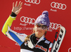 Second placed Tina Maze of Slovenia celebrates her medal won in women giant slalom race of Audi FIS Alpine skiing World cup in Ofterschwang, Germany. Women giant slalom race of Audi FIS Alpine skiing World cup, which replaced canceled race of Soldeau, Andora, was held in Ofterschwang, Germany, on Friday, 2nd of March 2012.
