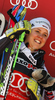 Winner Viktoria Rebensburg of Germany celebrates her medal won in women giant slalom race of Audi FIS Alpine skiing World cup in Ofterschwang, Germany. Women giant slalom race of Audi FIS Alpine skiing World cup, which replaced canceled race of Soldeau, Andora, was held in Ofterschwang, Germany, on Friday, 2nd of March 2012.
