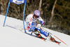Tessa Worley of France skiing in first run of women giant slalom race of Audi FIS Alpine skiing World cup in Ofterschwang, Germany. Women giant slalom race of Audi FIS Alpine skiing World cup was held in Ofterschwang, Germany, on Saturday, 3rd of March 2012.
