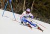 Tessa Worley of France skiing in first run of women giant slalom race of Audi FIS Alpine skiing World cup in Ofterschwang, Germany. Women giant slalom race of Audi FIS Alpine skiing World cup was held in Ofterschwang, Germany, on Saturday, 3rd of March 2012.
