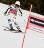 Viktoria Rebensburg of Germany skiing in first run of women giant slalom race of Audi FIS Alpine skiing World cup in Ofterschwang, Germany. Women giant slalom race of Audi FIS Alpine skiing World cup was held in Ofterschwang, Germany, on Saturday, 3rd of March 2012.
