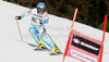 Tanja Poutiainen of Finland skiing in first run of women giant slalom race of Audi FIS Alpine skiing World cup in Ofterschwang, Germany. Women giant slalom race of Audi FIS Alpine skiing World cup was held in Ofterschwang, Germany, on Saturday, 3rd of March 2012.
