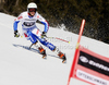 Taina Barioz of France skiing in first run of women giant slalom race of Audi FIS Alpine skiing World cup in Ofterschwang, Germany. Women giant slalom race of Audi FIS Alpine skiing World cup was held in Ofterschwang, Germany, on Saturday, 3rd of March 2012.
