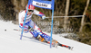 Anemone Marmottan of France skiing in first run of women giant slalom race of Audi FIS Alpine skiing World cup in Ofterschwang, Germany. Women giant slalom race of Audi FIS Alpine skiing World cup was held in Ofterschwang, Germany, on Saturday, 3rd of March 2012.
