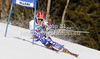 Anemone Marmottan of France skiing in first run of women giant slalom race of Audi FIS Alpine skiing World cup in Ofterschwang, Germany. Women giant slalom race of Audi FIS Alpine skiing World cup was held in Ofterschwang, Germany, on Saturday, 3rd of March 2012.

