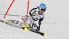 Veronique Hronek of Germany skiing in first run of women giant slalom race of Audi FIS Alpine skiing World cup in Ofterschwang, Germany. Women giant slalom race of Audi FIS Alpine skiing World cup was held in Ofterschwang, Germany, on Saturday, 3rd of March 2012.
