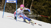 Anne-Sophie Barthet of France skiing in first run of women giant slalom race of Audi FIS Alpine skiing World cup in Ofterschwang, Germany. Women giant slalom race of Audi FIS Alpine skiing World cup was held in Ofterschwang, Germany, on Saturday, 3rd of March 2012.
