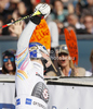 Second placed Lindsey Vonn of USA reacts in finish of second run of women giant slalom race of Audi FIS Alpine skiing World cup in Ofterschwang, Germany. Women giant slalom race of Audi FIS Alpine skiing World cup was held in Ofterschwang, Germany, on Saturday, 3rd of March 2012.
