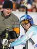 Fifth placed Tanja Poutiainen of Finland reacts in finish of second run of women giant slalom race of Audi FIS Alpine skiing World cup in Ofterschwang, Germany. Women giant slalom race of Audi FIS Alpine skiing World cup was held in Ofterschwang, Germany, on Saturday, 3rd of March 2012.
