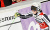 Winner Viktoria Rebensburg of Germany reacts in finish of second run of women giant slalom race of Audi FIS Alpine skiing World cup in Ofterschwang, Germany. Women giant slalom race of Audi FIS Alpine skiing World cup was held in Ofterschwang, Germany, on Saturday, 3rd of March 2012.
