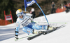 Anja Paerson of Sweden skiing in first run of women giant slalom race of Audi FIS Alpine skiing World cup in Ofterschwang, Germany. Women giant slalom race of Audi FIS Alpine skiing World cup was held in Ofterschwang, Germany, on Saturday, 3rd of March 2012.
