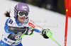 Tina Maze of Slovenia skiing in first run of women slalom race of Audi FIS Alpine skiing World cup in Ofterschwang, Germany. Women slalom race of Audi FIS Alpine skiing World cup was held in Ofterschwang, Germany, on Sunday, 4th of March 2012.
