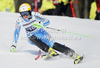 Therese Borssen of Sweden skiing in first run of women slalom race of Audi FIS Alpine skiing World cup in Ofterschwang, Germany. Women slalom race of Audi FIS Alpine skiing World cup was held in Ofterschwang, Germany, on Sunday, 4th of March 2012.
