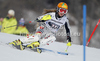 Lena Duerr of Germany skiing in first run of women slalom race of Audi FIS Alpine skiing World cup in Ofterschwang, Germany. Women slalom race of Audi FIS Alpine skiing World cup was held in Ofterschwang, Germany, on Sunday, 4th of March 2012.
