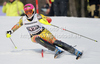Marie-Michele Gagnon of Canada skiing in first run of women slalom race of Audi FIS Alpine skiing World cup in Ofterschwang, Germany. Women slalom race of Audi FIS Alpine skiing World cup was held in Ofterschwang, Germany, on Sunday, 4th of March 2012.
