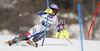 Tessa Worley of France skiing in first run of women slalom race of Audi FIS Alpine skiing World cup in Ofterschwang, Germany. Women slalom race of Audi FIS Alpine skiing World cup was held in Ofterschwang, Germany, on Sunday, 4th of March 2012.

