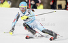 Mikaela Shiffrin of USA skiing in first run of women slalom race of Audi FIS Alpine skiing World cup in Ofterschwang, Germany. Women slalom race of Audi FIS Alpine skiing World cup was held in Ofterschwang, Germany, on Sunday, 4th of March 2012.
