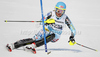 Mikaela Shiffrin of USA skiing in first run of women slalom race of Audi FIS Alpine skiing World cup in Ofterschwang, Germany. Women slalom race of Audi FIS Alpine skiing World cup was held in Ofterschwang, Germany, on Sunday, 4th of March 2012.
