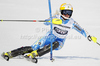 Emelie Wikstroem of Sweden skiing in first run of women slalom race of Audi FIS Alpine skiing World cup in Ofterschwang, Germany. Women slalom race of Audi FIS Alpine skiing World cup was held in Ofterschwang, Germany, on Sunday, 4th of March 2012.
