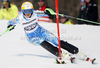 Emelie Wikstroem of Sweden skiing in first run of women slalom race of Audi FIS Alpine skiing World cup in Ofterschwang, Germany. Women slalom race of Audi FIS Alpine skiing World cup was held in Ofterschwang, Germany, on Sunday, 4th of March 2012.
