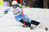 Emelie Wikstroem of Sweden skiing in first run of women slalom race of Audi FIS Alpine skiing World cup in Ofterschwang, Germany. Women slalom race of Audi FIS Alpine skiing World cup was held in Ofterschwang, Germany, on Sunday, 4th of March 2012.
