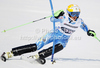 Emelie Wikstroem of Sweden skiing in first run of women slalom race of Audi FIS Alpine skiing World cup in Ofterschwang, Germany. Women slalom race of Audi FIS Alpine skiing World cup was held in Ofterschwang, Germany, on Sunday, 4th of March 2012.
