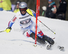 Claire Dautherives of France skiing in first run of women slalom race of Audi FIS Alpine skiing World cup in Ofterschwang, Germany. Women slalom race of Audi FIS Alpine skiing World cup was held in Ofterschwang, Germany, on Sunday, 4th of March 2012.
