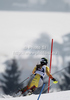 Anna Goodman of Canada skiing in first run of women slalom race of Audi FIS Alpine skiing World cup in Ofterschwang, Germany. Women slalom race of Audi FIS Alpine skiing World cup was held in Ofterschwang, Germany, on Sunday, 4th of March 2012.
