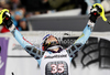 Second placed Resi Stiegler of USA reacts in finish of second run of women slalom race of Audi FIS Alpine skiing World cup in Ofterschwang, Germany. Women slalom race of Audi FIS Alpine skiing World cup was held in Ofterschwang, Germany, on Sunday, 4th of March 2012.
