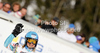 Fourth placed Tanja Poutiainen of Finland reacts in finish of second run of women slalom race of Audi FIS Alpine skiing World cup in Ofterschwang, Germany. Women slalom race of Audi FIS Alpine skiing World cup was held in Ofterschwang, Germany, on Sunday, 4th of March 2012.

