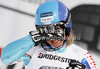 Fourth placed Tanja Poutiainen of Finland reacts in finish of second run of women slalom race of Audi FIS Alpine skiing World cup in Ofterschwang, Germany. Women slalom race of Audi FIS Alpine skiing World cup was held in Ofterschwang, Germany, on Sunday, 4th of March 2012.
